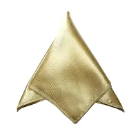 Young Arrow Satin Pocket Square for Men, Wedding Handkerchief for Suits, Blazers  Tuxedo Men's Pocket Square (Champagne)-thumb3