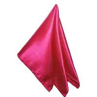 Young Arrow Satin Pocket Square for Men, Wedding Handkerchief for Suits, Blazers  Tuxedo Men's Pocket Square (Dark Pink)-thumb1