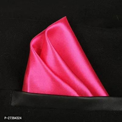 Young Arrow Satin Pocket Square for Men, Wedding Handkerchief for Suits, Blazers  Tuxedo Men's Pocket Square (Dark Pink)-thumb3