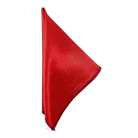 Young Arrow Satin Pocket Square for Men, Wedding Handkerchief for Suits, Blazers  Tuxedo Men's Pocket Square (Red)-thumb2
