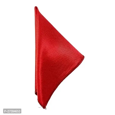 Young Arrow Satin Pocket Square for Men, Wedding Handkerchief for Suits, Blazers  Tuxedo Men's Pocket Square (Red)-thumb3
