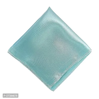 Young Arrow Satin Pocket Square for Men, Wedding Handkerchief for Suits, Blazers  Tuxedo Men's Pocket Square (Light Blue)-thumb4