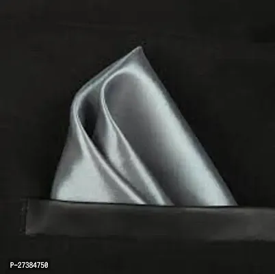 Young Arrow Satin Pocket Square for Men, Wedding Handkerchief for Suits, Blazers  Tuxedo Men's Pocket Square (Silver)-thumb2