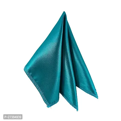 Young Arrow Satin Pocket Square for Men, Wedding Handkerchief for Suits, Blazers  Tuxedo Men's Pocket Square (Turquoise)-thumb0