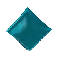 Young Arrow Satin Pocket Square for Men, Wedding Handkerchief for Suits, Blazers  Tuxedo Men's Pocket Square (Turquoise)-thumb1