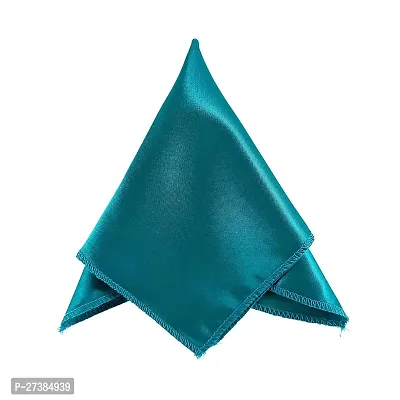 Young Arrow Satin Pocket Square for Men, Wedding Handkerchief for Suits, Blazers  Tuxedo Men's Pocket Square (Turquoise)-thumb3