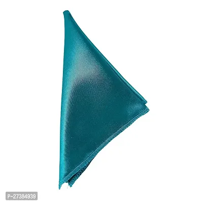 Young Arrow Satin Pocket Square for Men, Wedding Handkerchief for Suits, Blazers  Tuxedo Men's Pocket Square (Turquoise)-thumb4