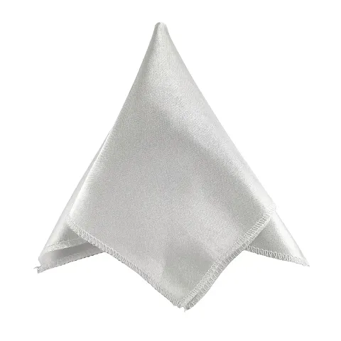 Young Arrow Satin Pocket Square for Men, Wedding Handkerchief for Suits, Blazers  Tuxedo Men's Pocket Square (Pearl White)