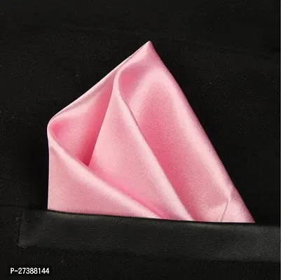Young Arrow Satin Pocket Square for Men, Wedding Handkerchief for Suits, Blazers  Tuxedo Men's Pocket Square (White,Black,Pink)-thumb3