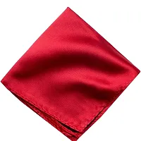 Young Arrow Satin Pocket Square for Men, Wedding Handkerchief for Suits, Blazers  Tuxedo, Men's Pocket Square Combo (Pack of 6) (Red)-thumb1