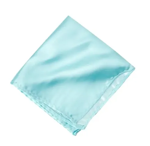 Young Arrow Satin Pocket Square for Men, Wedding Handkerchief for Suits, Blazers  Tuxedo Men's Pocket Square (Aqua Blue)