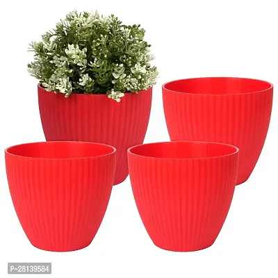 LA'MONARCAreg; 7 Flower Planter Pots for Indoor Outdoor and Garden  Balcony Flowering (Pack of 4, Red)