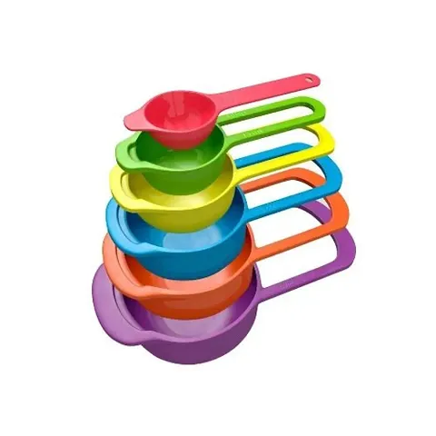 Collection Of Plastic Measuring Cups And Spoons Sets