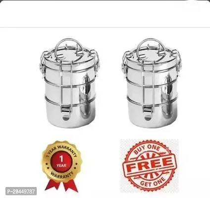 Shree Shyam Stainless Steel Tiffin Box  (3 Tier)