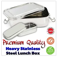 Stainless Steel Tiffin Box, Capacity-1200 Ml with  Water Bottle 1100ml ( Best quality Lunchbox  Bottle SET)-thumb2