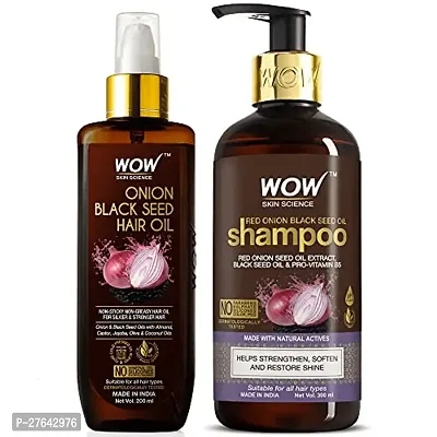WOW Skin Science Onion Hair Oil 200ML and Shampoo 300ML