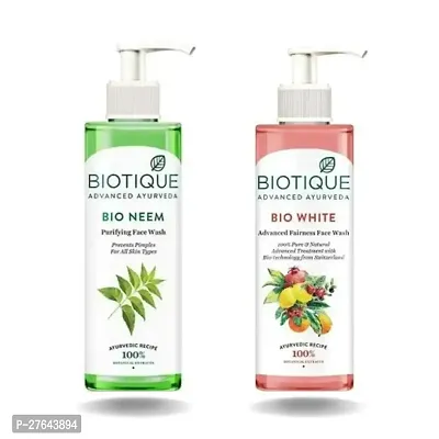 BIOTIQUE Bio Neem  Bio White Face Wash  (400 ml)-thumb0