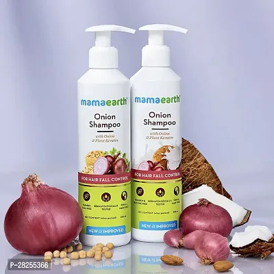 MAMAEARTH Hair Shampoo With Onion Extract 250 Ml (Pack Of 2) Hair Care Shampoo-thumb0