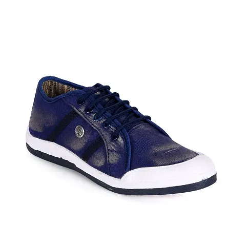 Bacca Bucci Men Navy Blue Canvas Casual Shoes 10 UK