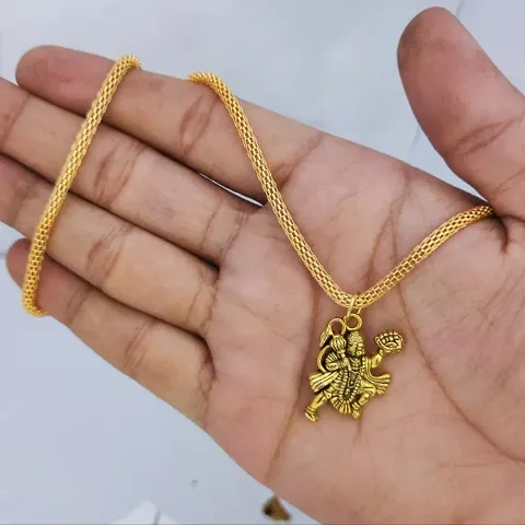 plated chain with HANUMANJI pendant