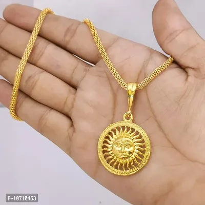 gold plated chain with SURY SUN pendant