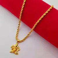 Stylish Trendy Golden Rope chain with ganesh pendant-thumb2