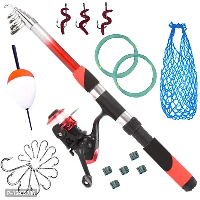 Fishing Rod Spinning Fishing Reel Fishing Accessories - Hooks Fish Net Float Bobber Lures Baits - Combo