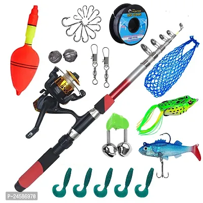 Fishing Rod,Reel, Including All Type Fishing Accessories Combo Multicolor Fishing Rod-thumb0