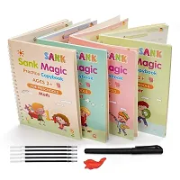 Sank Magic Practice Copybook, (4 Book + 10 Refill) Number Tracing Book for Preschoolers with Pen, Magic Calligraphy Copybook Set Practical Reusable Writing Tool Simple Hand Lettering Spiral-bound ndash; 11-thumb2
