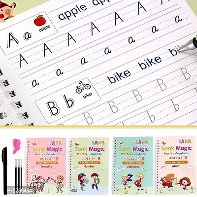 AIRBLINK  Magic Practice Copybook For Kids Reusable Magical Copybook Kids Tracing Book For Handwriting Magical Letter Writing Book Set Early Education Workbook For Children,children's Gifts-thumb4