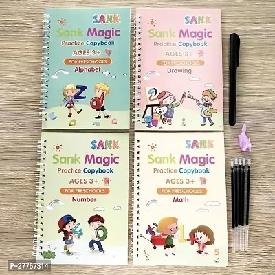 AIRBLINK  Magic Practice Copybook For Kids Reusable Magical Copybook Kids Tracing Book For Handwriting Magical Letter Writing Book Set Early Education Workbook For Children ,children's Gifts-thumb0