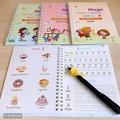 AIRBLINK  Magic Practice Copybook For Kids Reusable Magical Copybook Kids Tracing Book For Handwriting Magical Letter Writing Book Set Early Education Workbook For Children ,children's Gifts-thumb3
