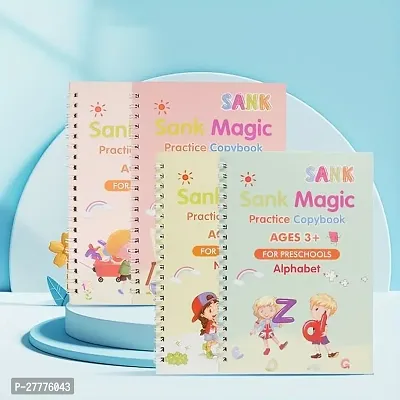 AIRBLINK  Magic Practice Copybook For Kids Reusable Magical Copybook Kids Tracing Book For Handwriting Magical Letter Writing Book Set Early Education Workbook For Children,children's Gifts