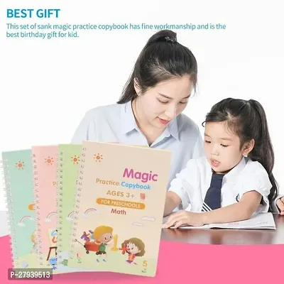 AIRBLINK  Magic Practice Copybook For Kids Reusable Magical Copybook Kids Tracing Book For Handwriting Magical Letter Writing Book Set Early Education Workbook For Children,children's Gifts-thumb2