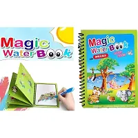 AIRBLINK  Reusable Magic Water Quick Dry Book Water Coloring Book Doodle with Magic Pen Painting Board for Children Education Drawing Pad (Random Design  Assorted Color) Multi Color (Pack of 1)-thumb2