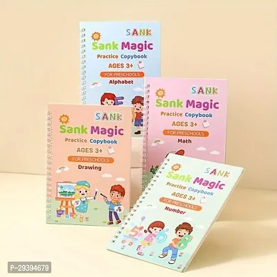 Magic Practice Copybook for Kids Reusable Magical Copybook Kids Tracing Book for Handwriting Magical Letter Writing Book Set Early Education Workbook for Children,children's Gifts-thumb0