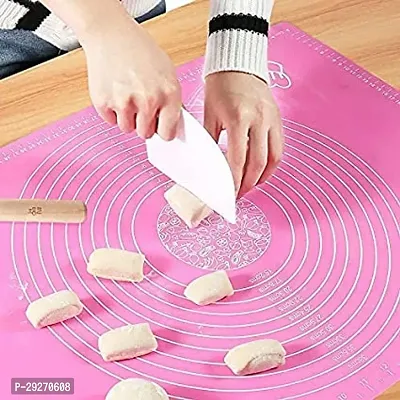 Silicone Baking Mat Roti mat Silicone Chapati Atta Kneading Mat Non-Stick Fondant Rolling Mat Stretchable Heat Resistance for Kitchen Roti Chapati Cake ndash; Multicolor (Baking Mat 50x40)-thumb4