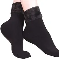 Best Friends Forever Women's Premium Snow Warm Fur Cashmere Velvet Socks (Black, 2)-thumb3