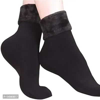 Best Friends Forever Women's Premium Snow Warm Fur Cashmere Velvet Socks (Black, 2)-thumb4