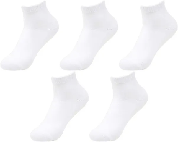 Best Friends Forever Unisex Pure Cotton Plain School/Office/Casual Ankle Length socks