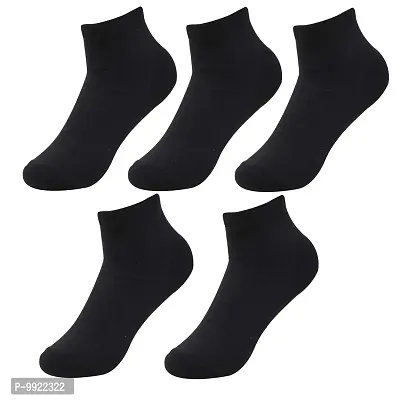 Best Friends Forever Plain Woolen Ankle socks (Black, 3)-thumb0