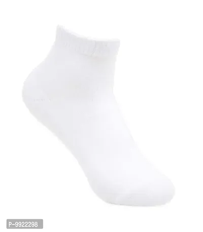 Best Friends Forever Premium Cotton Plain Ankle Socks for Men's and Women's (White, 4)-thumb2