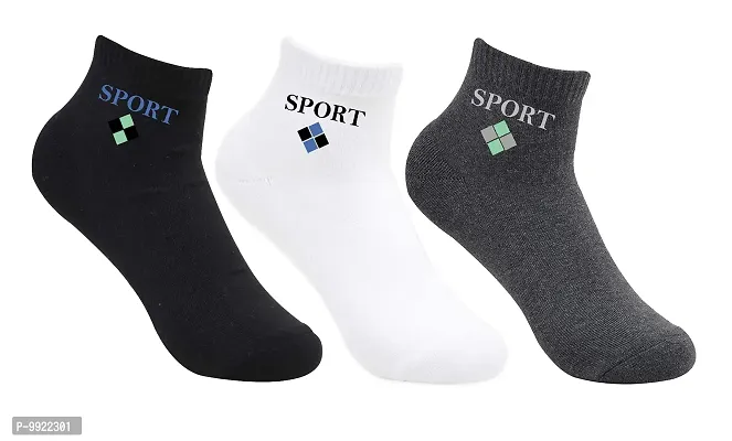 Best Friends Forever Sports Plain Cotton Ankle socks for Men's and Women's (12)-thumb0