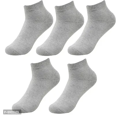 Best Friends Forever Unisex Plain Woollen Ankle socks (Free Size; Grey; 5)-thumb0