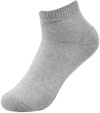 Best Friends Forever Unisex Plain Woollen Ankle socks (Free Size; Grey; 5)-thumb1