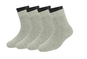 BEST FRIENDS FOREVER Premium Cotton Plain Ankle Office/School/Sports Socks for Men's and Women's-thumb2