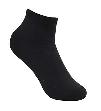 Best Friends Forever Premium Cotton Plain Ankle Socks for Men's and Women's (Black, 6)-thumb2
