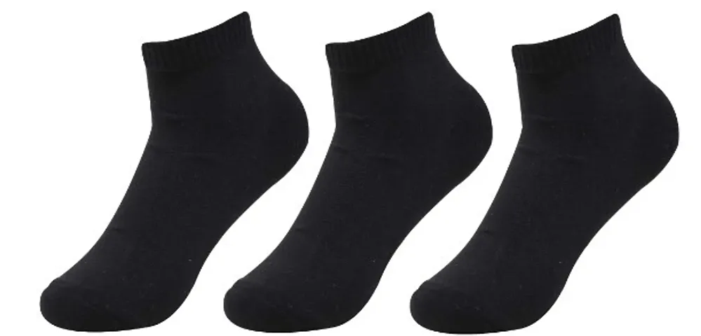 Men's Solid Color Cotton Bend Ankle Socks