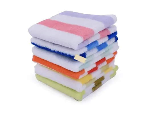 Cotton Towel Handkerchief/Rumal with Extra Soft And Super Absorbent Material For Womens  Girls Pack of 6 hankies.