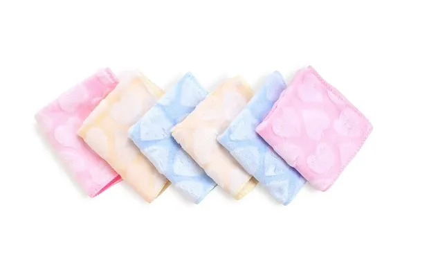 Women's, Girls and Kids Cotton Towel Soft Designer Handkerchiefs 9x9 inches pack of 3 Hankies.